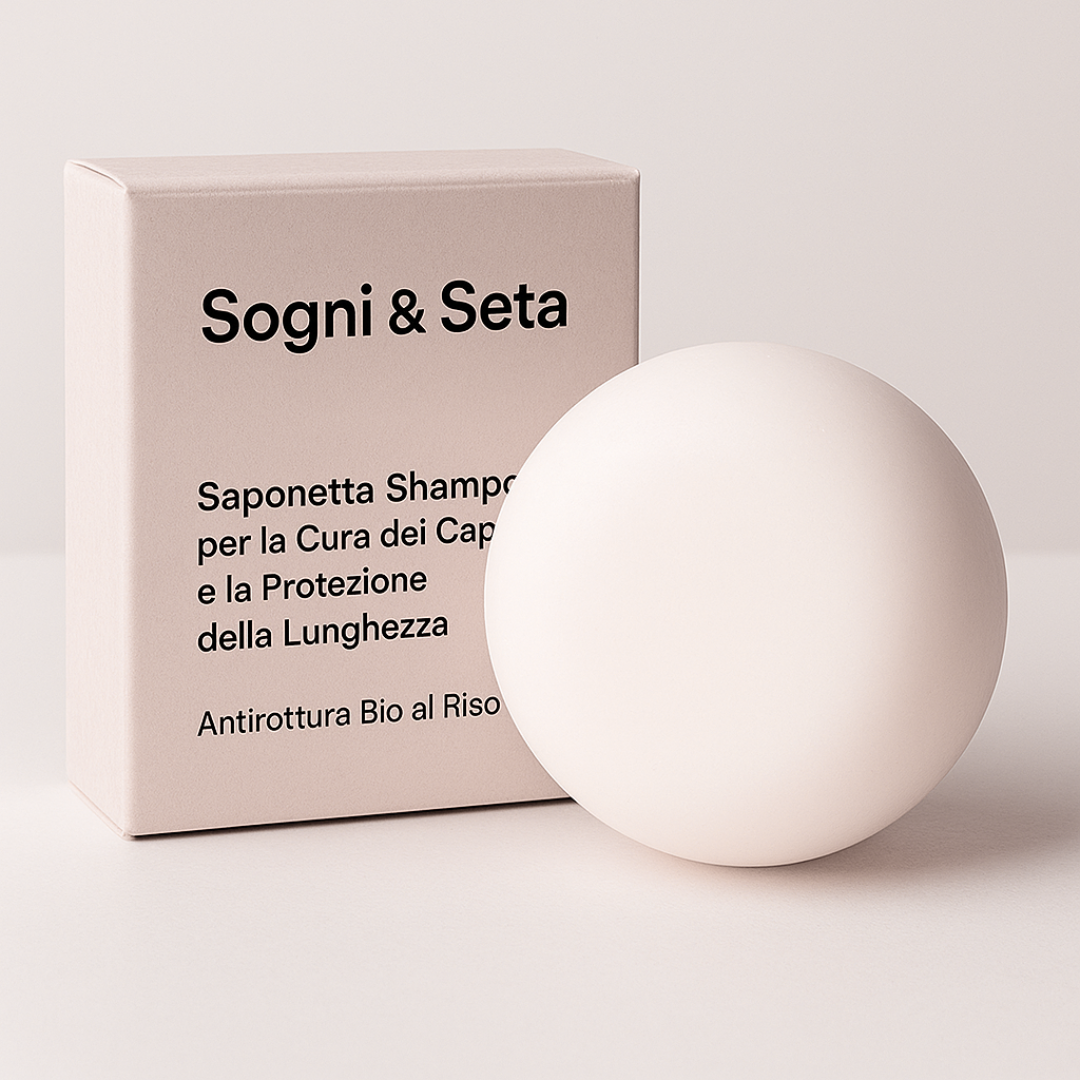 Shampoo Bio Anti Caduta & Crescita Solido al Riso - Sogni&Seta